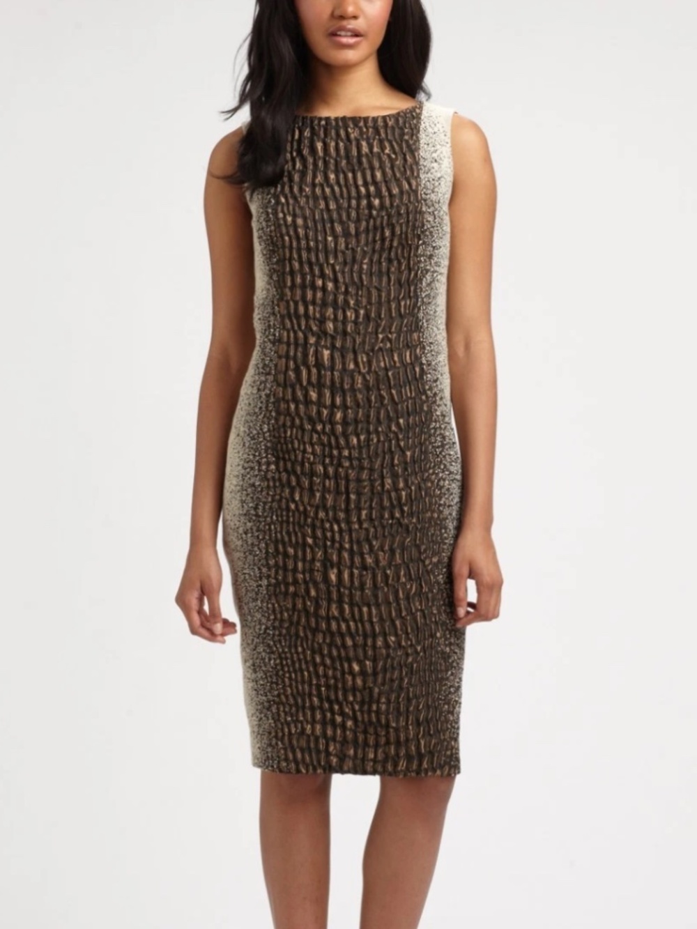 Lafayette 148 New York Textured Jacquard Sheath Dress 8 Mob Wife Quite Luxury